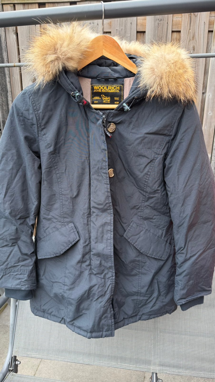 Woolrich Artic Parka warme winterjas maat S, Zwart, Ophalen of Verzenden, Woolrich, Maat 36 (S)