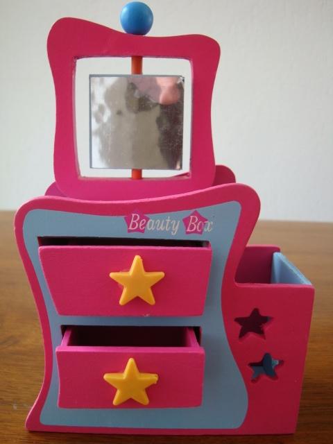 Beauty - Make-up Kastje/Tafeltje met Spiegeltje Nieuw, Kinderen en Baby's, Speelgoed | Houten speelgoed, Ophalen of Verzenden