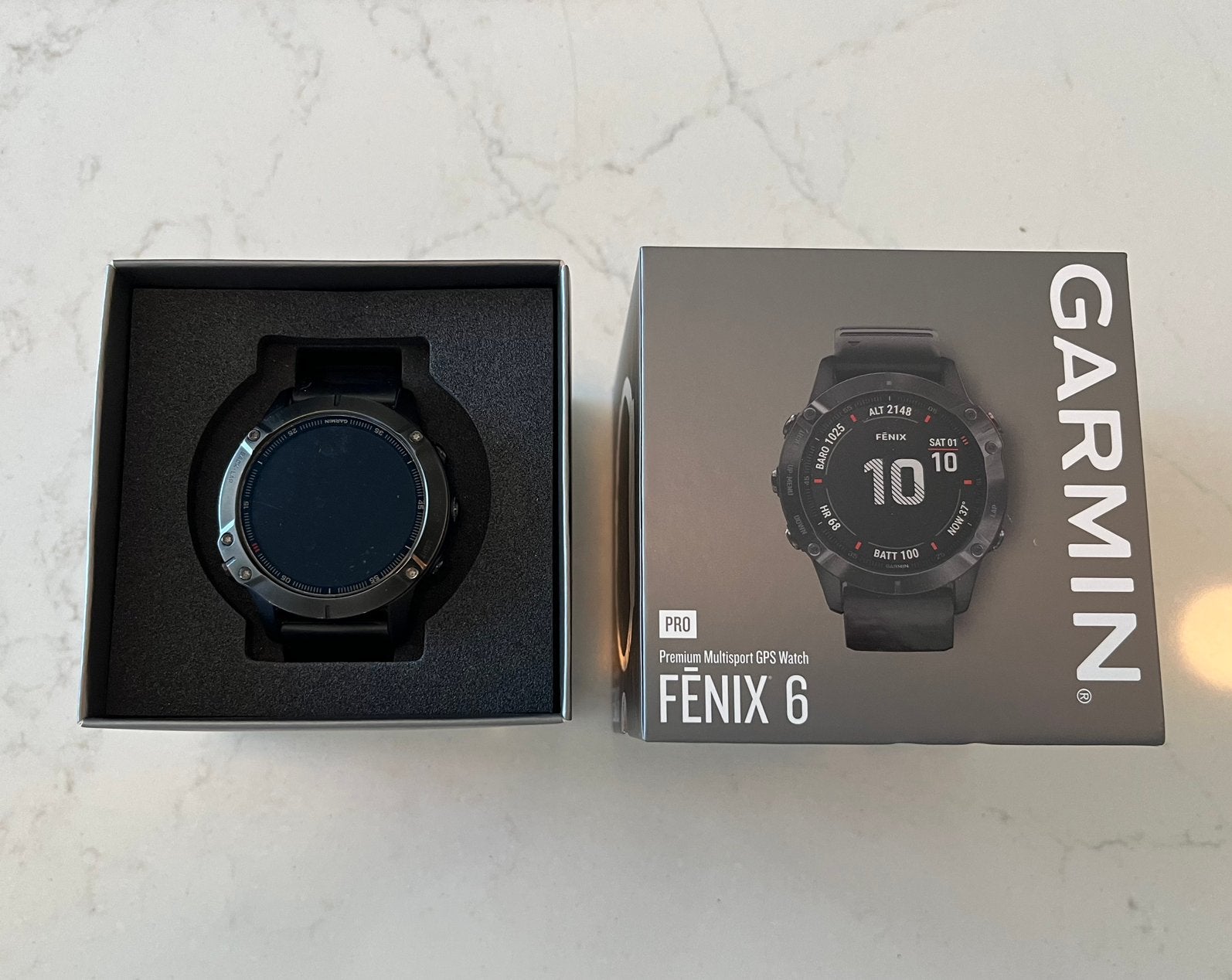 Garmin Fenix 6 Pro | Originele doos | Incl. accessoires, Ophalen, Zwart, Zo goed als nieuw, GPS