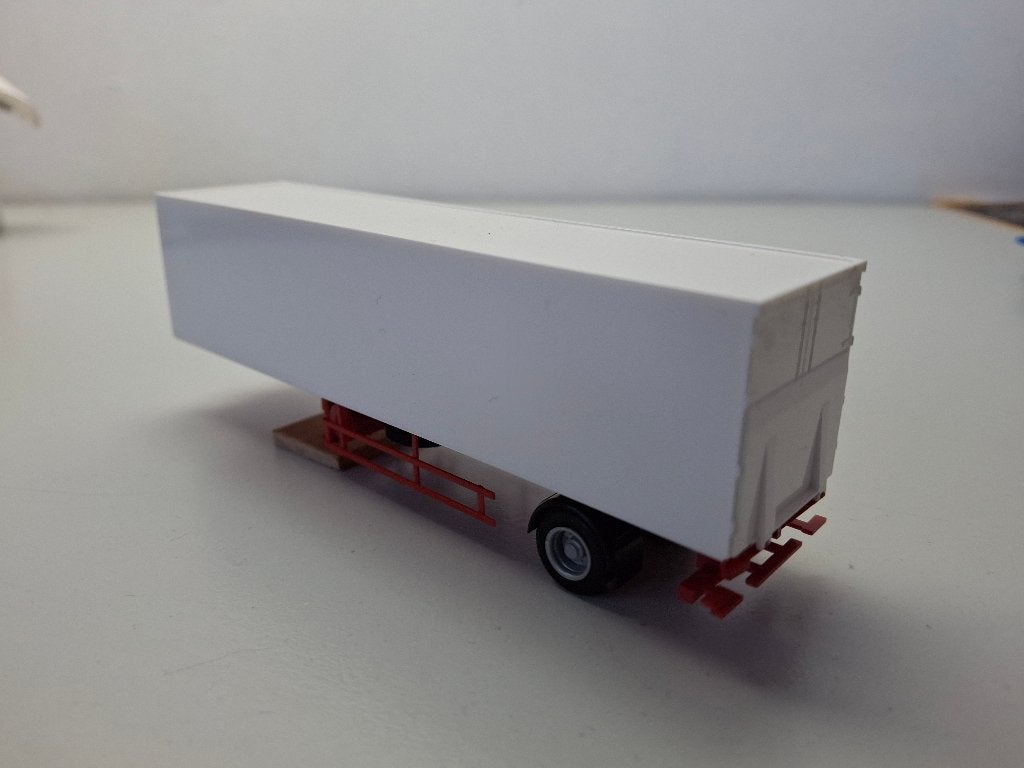 Oplegger City-trailer box, Ophalen of Verzenden, Zo goed als nieuw, Bus of Vrachtwagen, Herpa