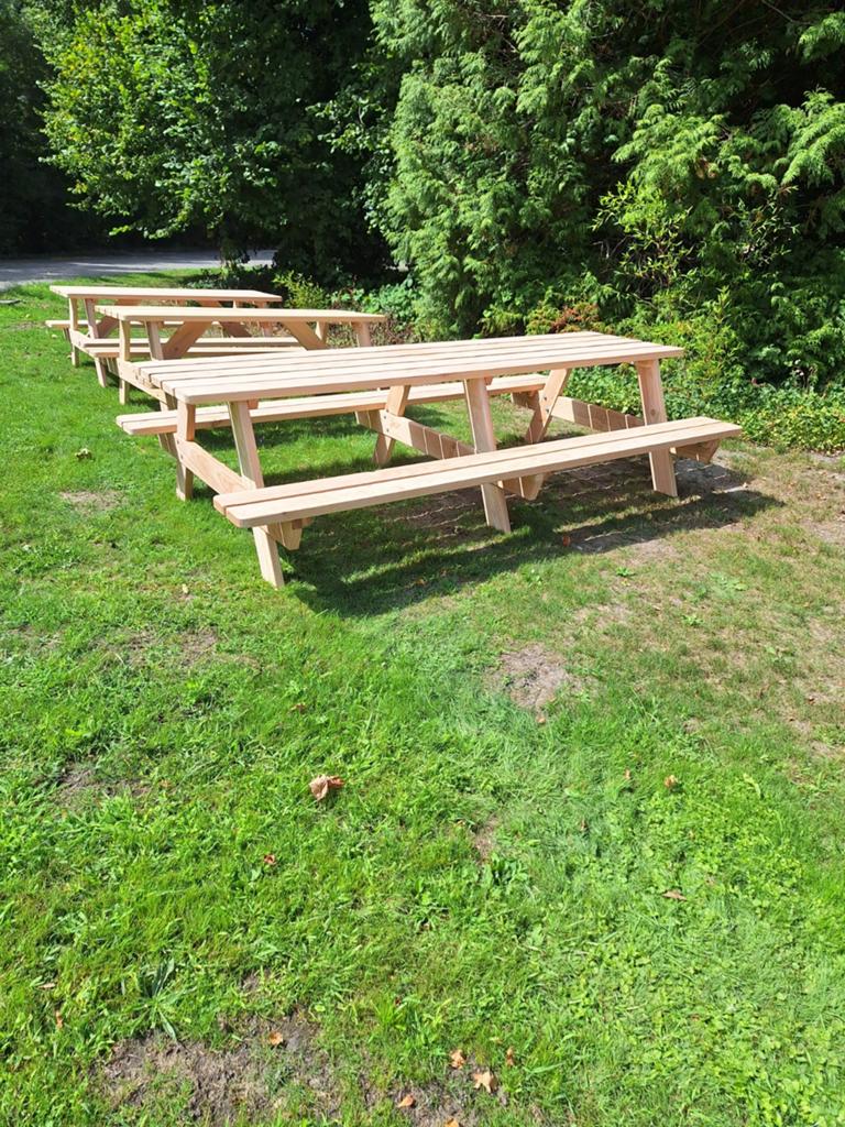 Hand gemaakte picknicktafels tot 5 meter!, Tuin en Terras, Ophalen of Verzenden, Nieuw, Rechthoekig, Hout
