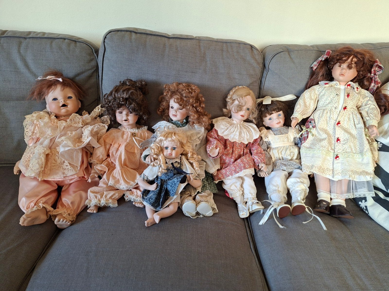 poppen verzameling 7 mooie poppen diverse merken, Verzamelen, Ophalen, Gebruikt, Pop