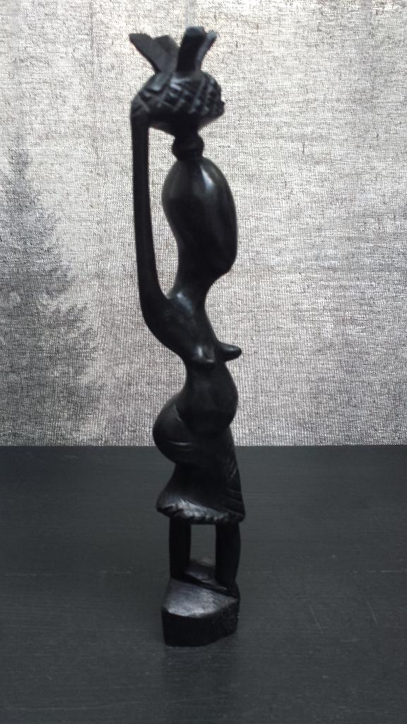 BEELDJE Zwangere VROUW > Afrikaans Houtsnijwerk < Tribal Art, Antiek en Kunst, Ophalen of Verzenden