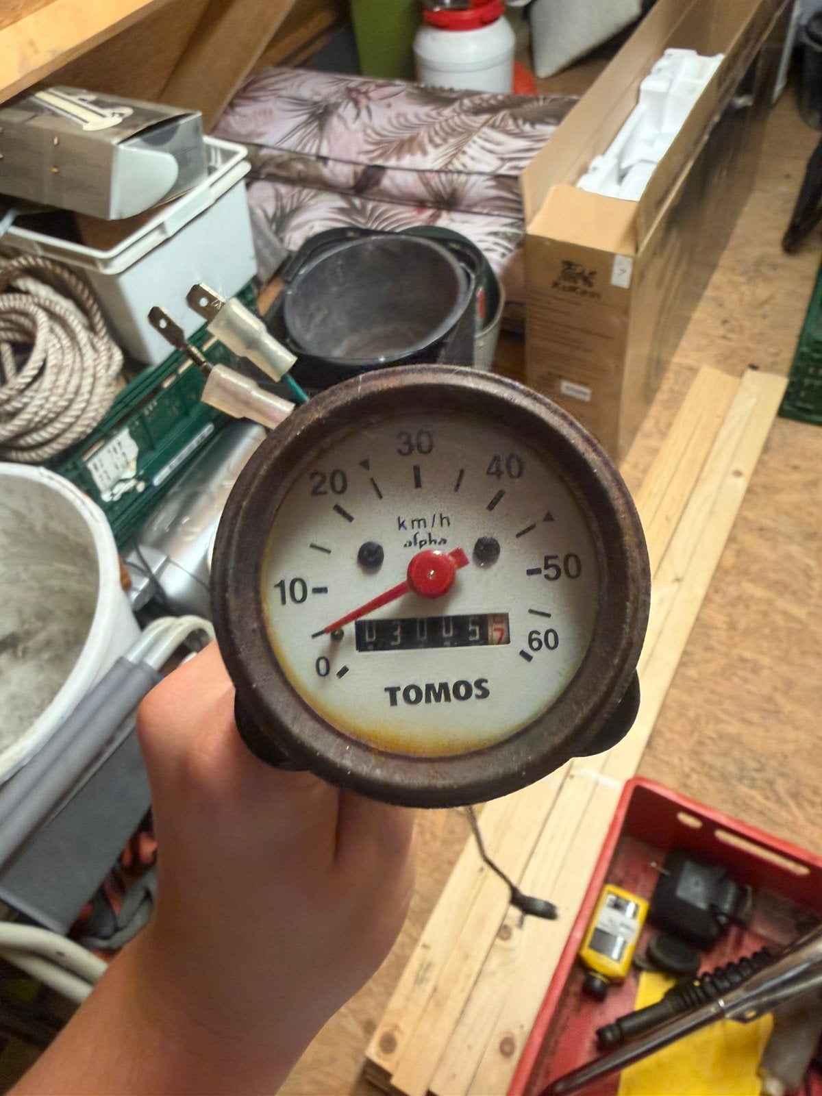 Kilometer teller/claxon tomos, Ophalen of Verzenden, Gebruikt
