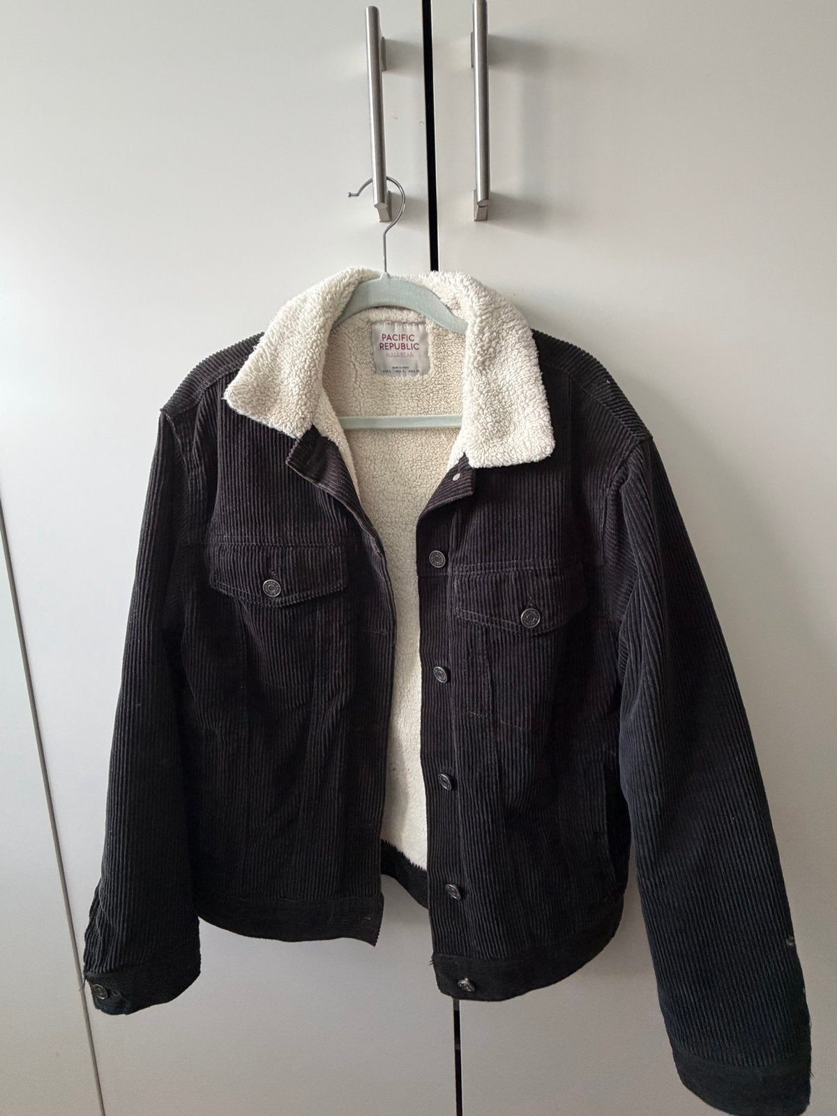Pacific Republic Pull&Bear Corduroy Jas - Maat S, Ophalen of Verzenden, Zo goed als nieuw, Maat 36 (S), Zwart