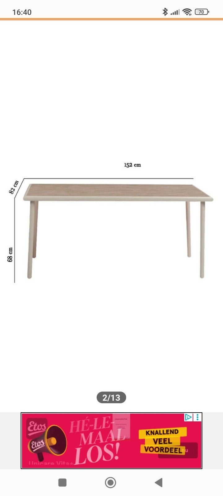 Loungeset tafel Intratuin Noe beige - Nieuw in doos, Ophalen of Verzenden