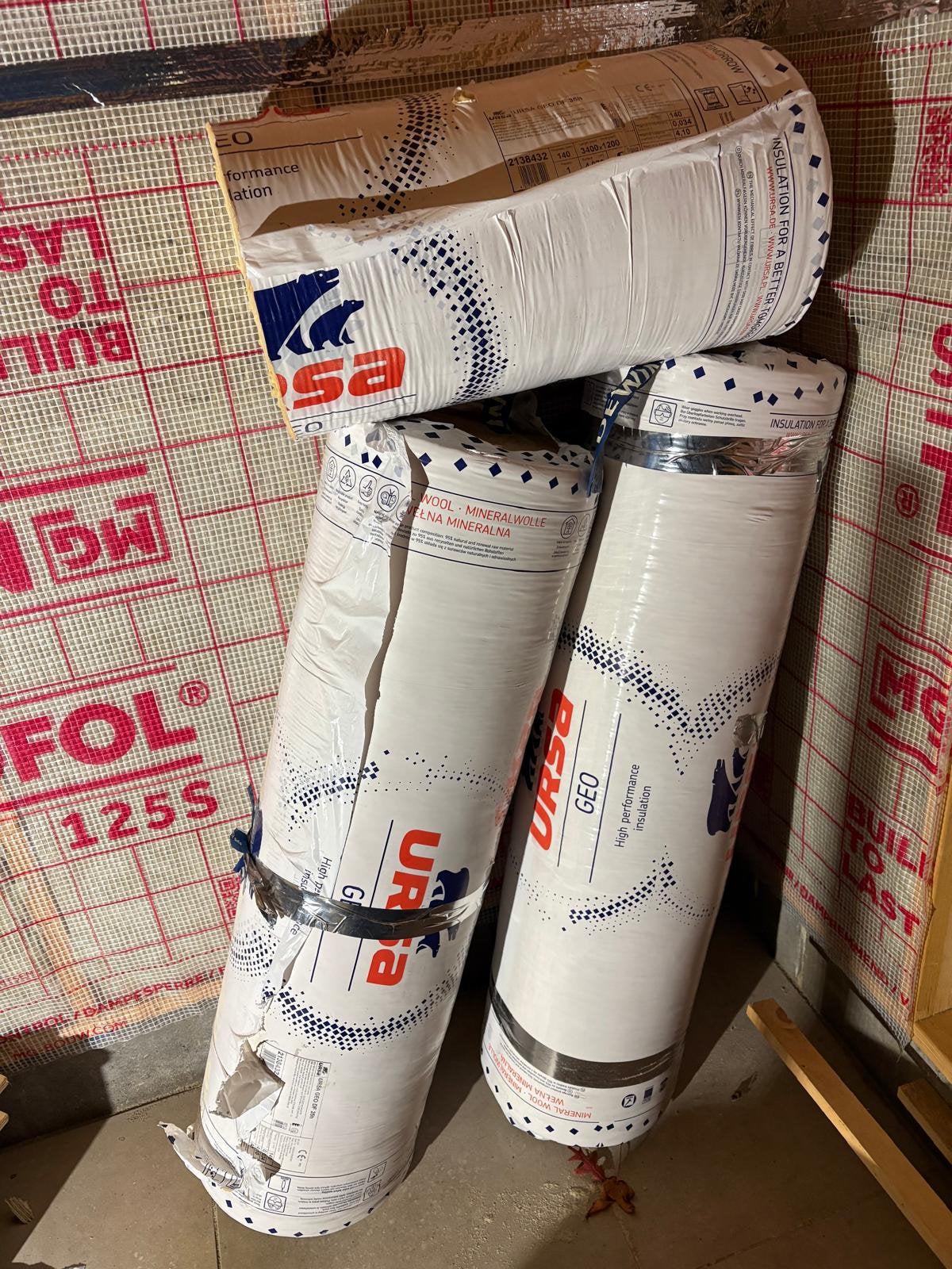 140mm glaswol 10m2 Ursa Geo DF 35h 4,1Rd isolatie, Ophalen, 10 tot 15 m², Nieuw, Glaswol