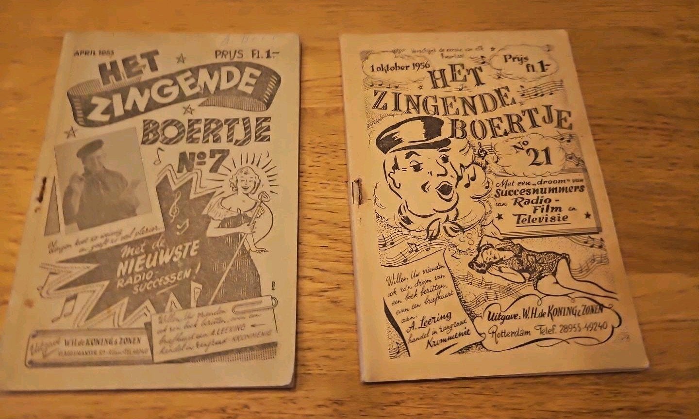 2x Het Zingende Boertje 1953 & 1956 – oude liedjesboekjes, Ophalen of Verzenden, Gelezen, Europa
