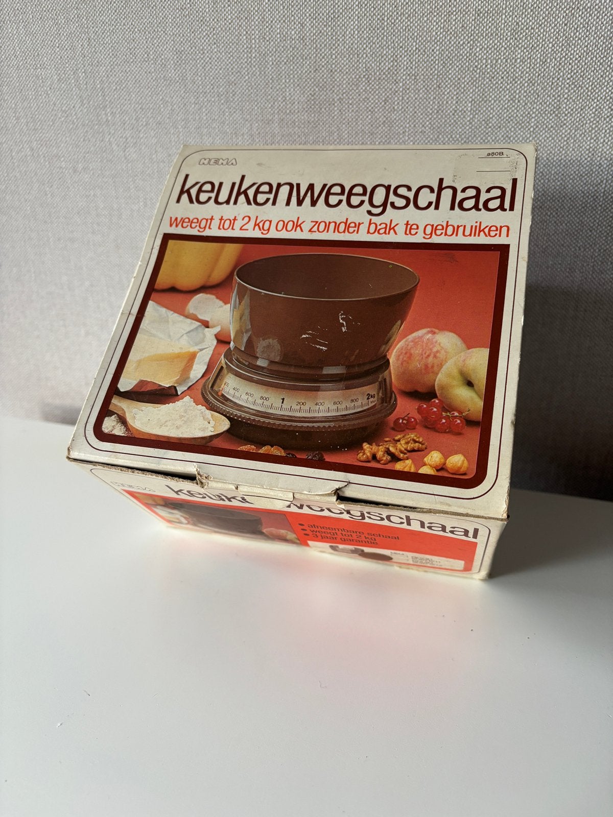 Te koop: vintage keukenweegschaal HEMA, Witgoed en Apparatuur, Minder dan 10 kg, Keukenweegschaal, Ophalen of Verzenden, Zo goed als nieuw