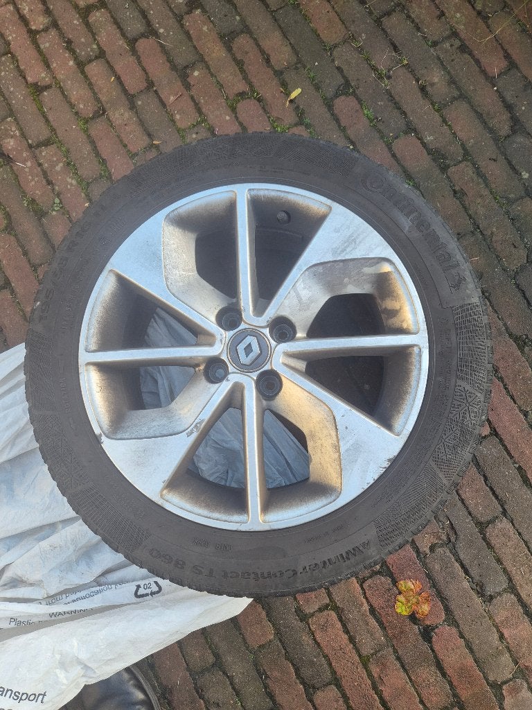 velgen met winterbanden renault clio, Auto-onderdelen, Ophalen, Gebruikt, 16 inch, Banden en Velgen