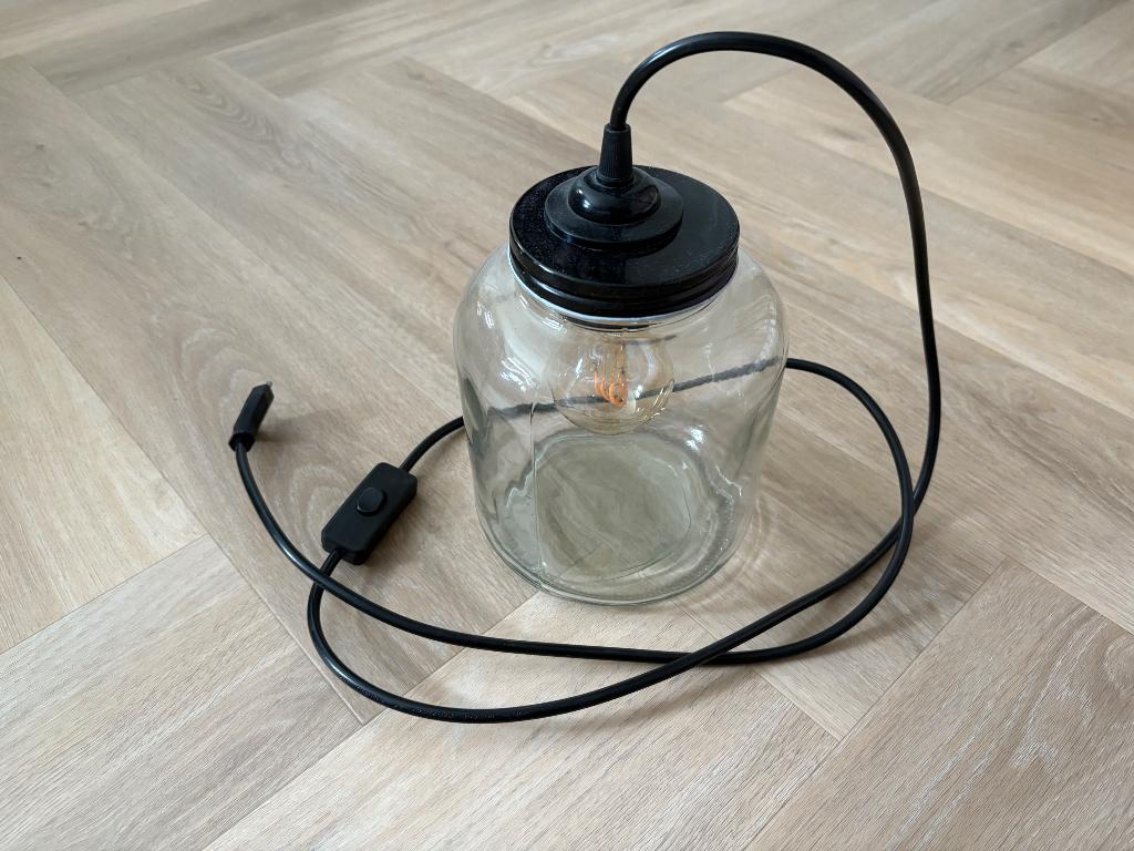 Tafellamp, Ophalen, Zo goed als nieuw, Glas, Minder dan 50 cm