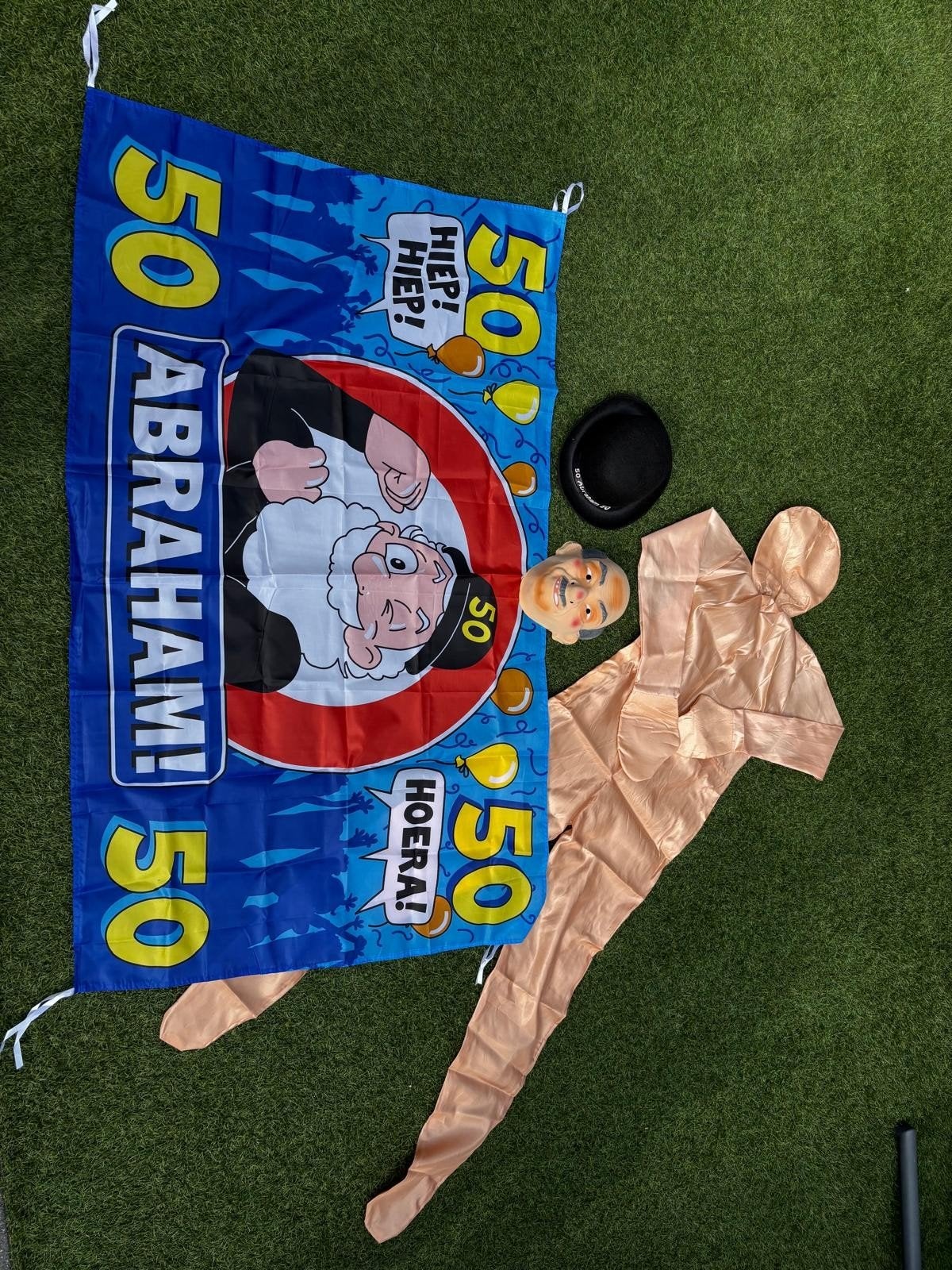 Abraham 50 jaar feestpakket, Ophalen, Versiering, Abraham of Sarah