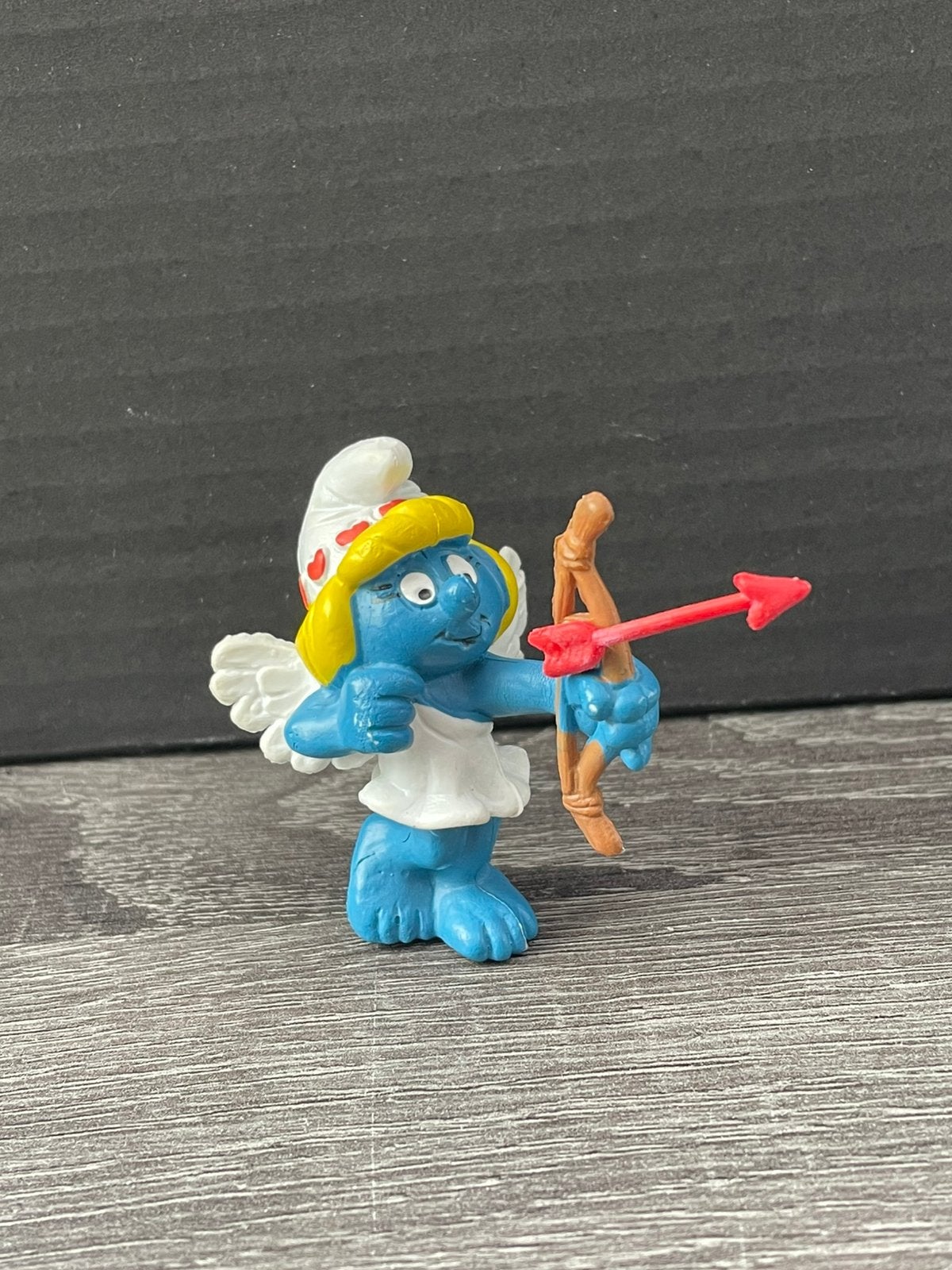 Smurfin Cupido Figuur - Zeldzaam Smurfenbeeldje, Ophalen of Verzenden, Zo goed als nieuw, Smurfin, Poppetje, Figuurtje of Knuffel