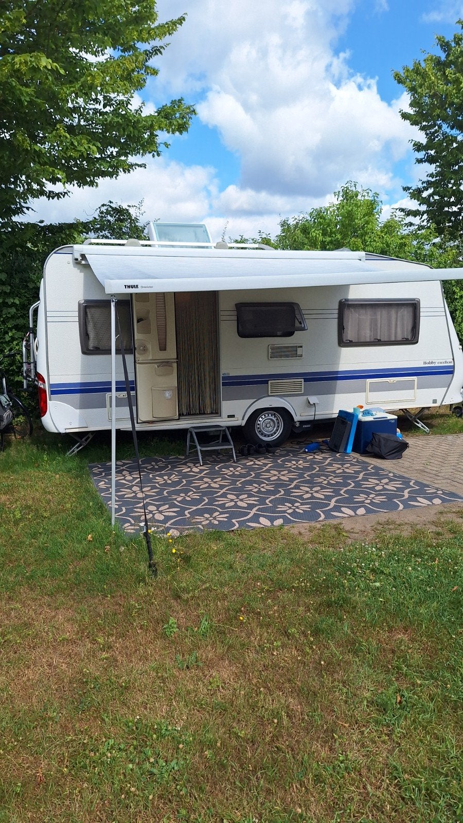 Hobby excellent 495UL, Caravans en Kamperen, Caravans, Rondzit, Hobby, Particulier, Luifel