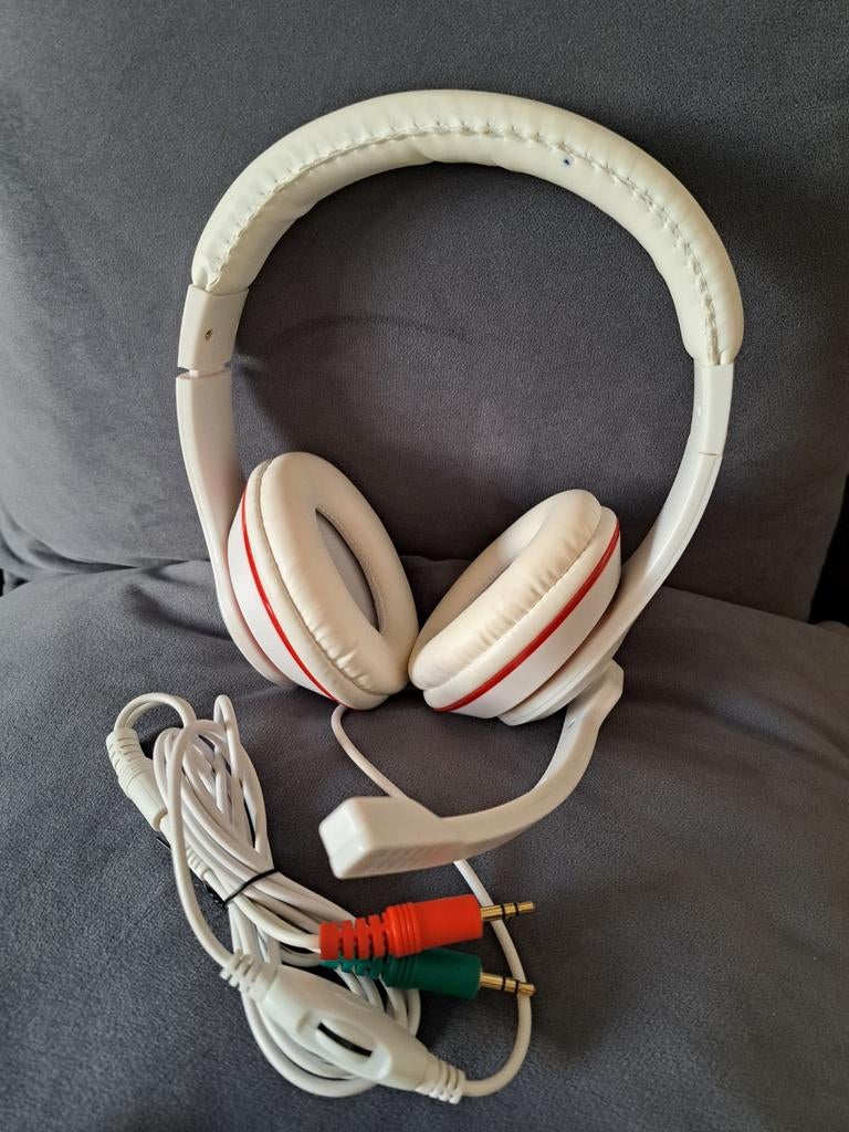 Maxter Over-ear Koptelefoon met Microfoon - Wit, Ophalen of Verzenden, Gebruikt, Over oor (circumaural), Overige merken