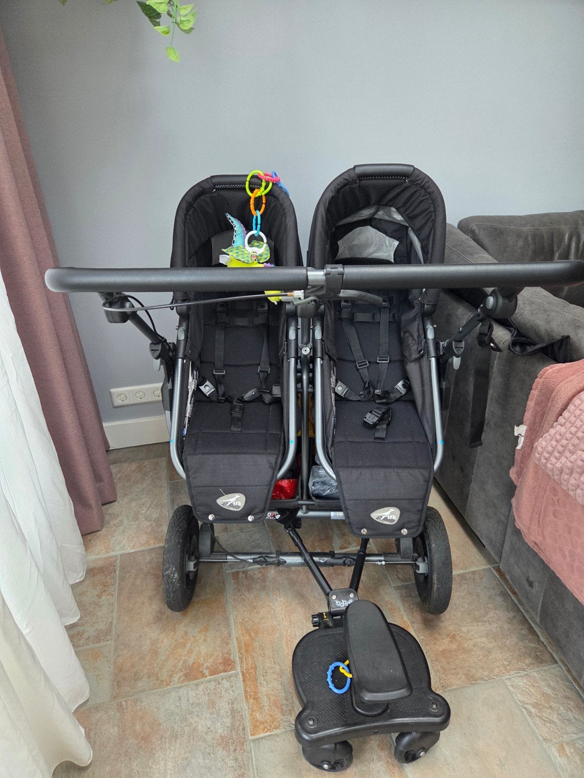 TFK Duo kinderwagen met regenhoes en 2 voetenzakken, Ophalen, Zo goed als nieuw, Overige merken