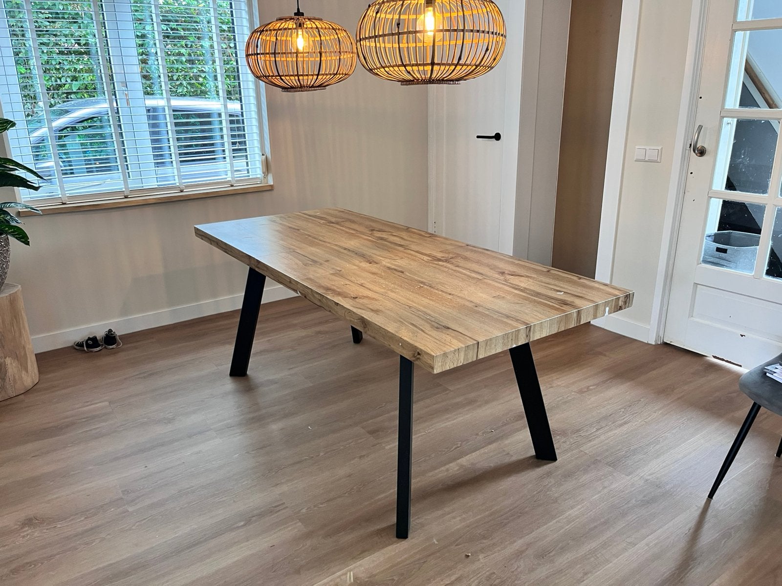 Eetkamer tafel, Huis en Inrichting, Ophalen, Gebruikt, 50 tot 100 cm, Vijf personen of meer