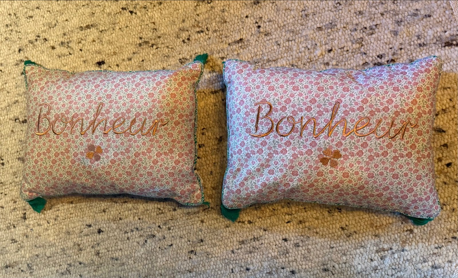 2 Sissy-Boy sierkussens 'Bonheur' met bloemenprint, Huis en Inrichting, Overige merken, Gebruikt, Meerkleurig, Inclusief binnenkussen