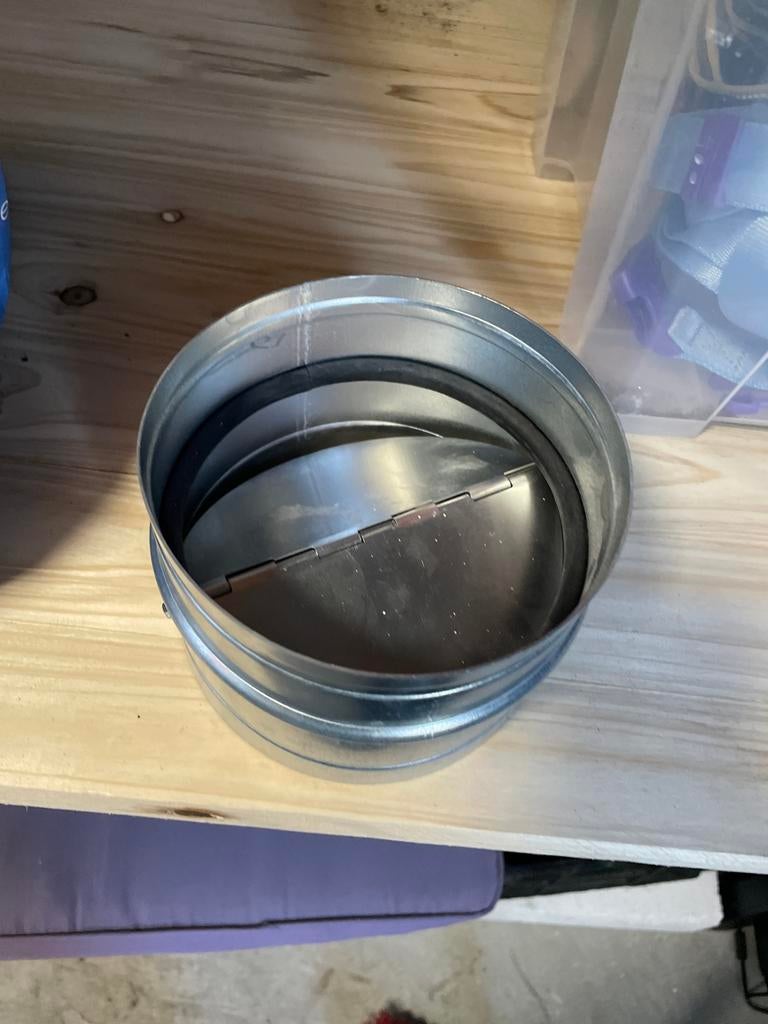 Terugslagklep ventilatie 125 mm, Ophalen, Zo goed als nieuw, Ventilator