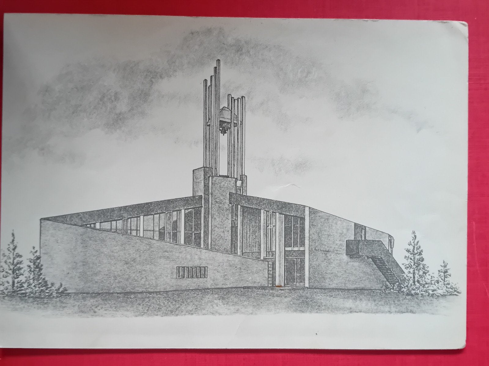 Ansichtkaart Kerk Oss - Verjaardagsfonds, Verzamelen, Ophalen of Verzenden, 1960 tot 1980, Ongelopen, Noord-Brabant