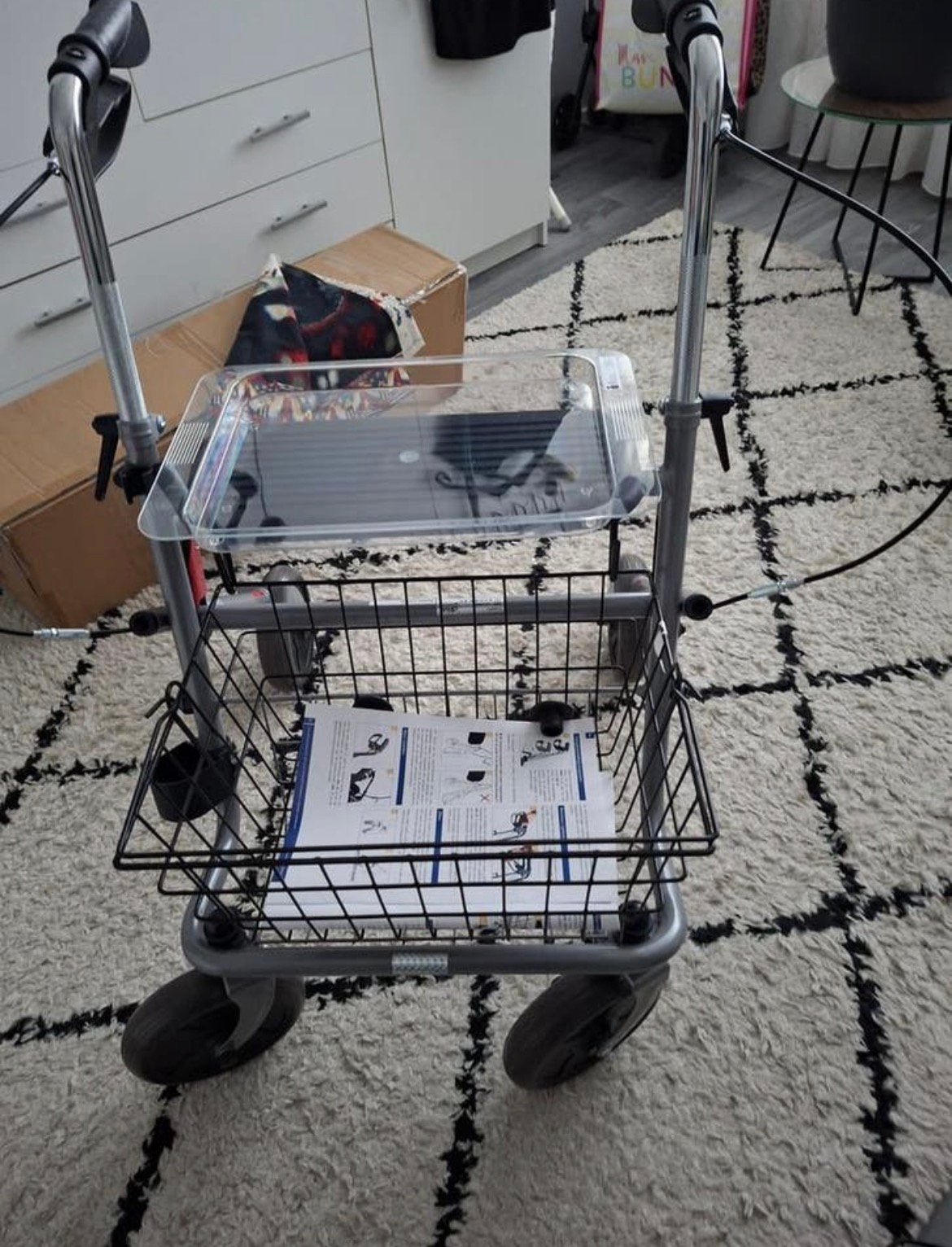 Opvouwbare Rollator Lichtgewicht, Diversen, Rollators, Nieuw, Lichtgewicht, Opvouwbaar, Ophalen