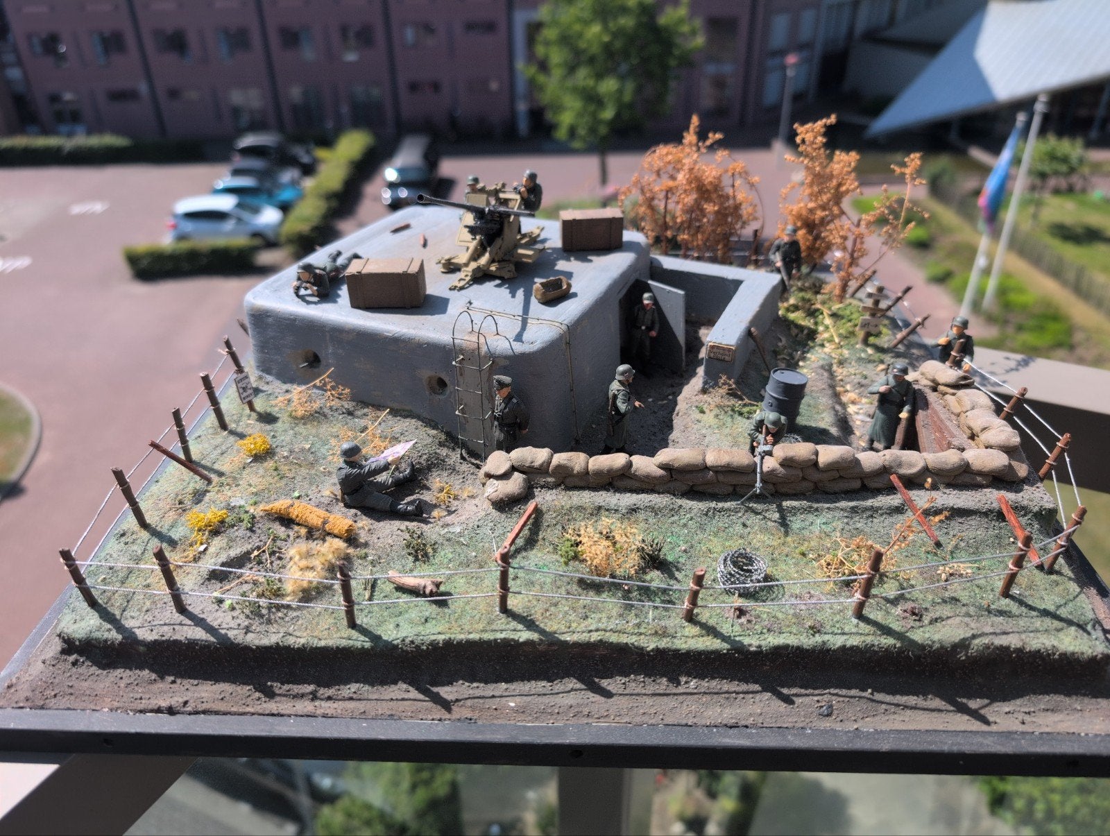 Diorama 40/40 cm betonbunker, Ophalen of Verzenden, 1:35 tot 1:50