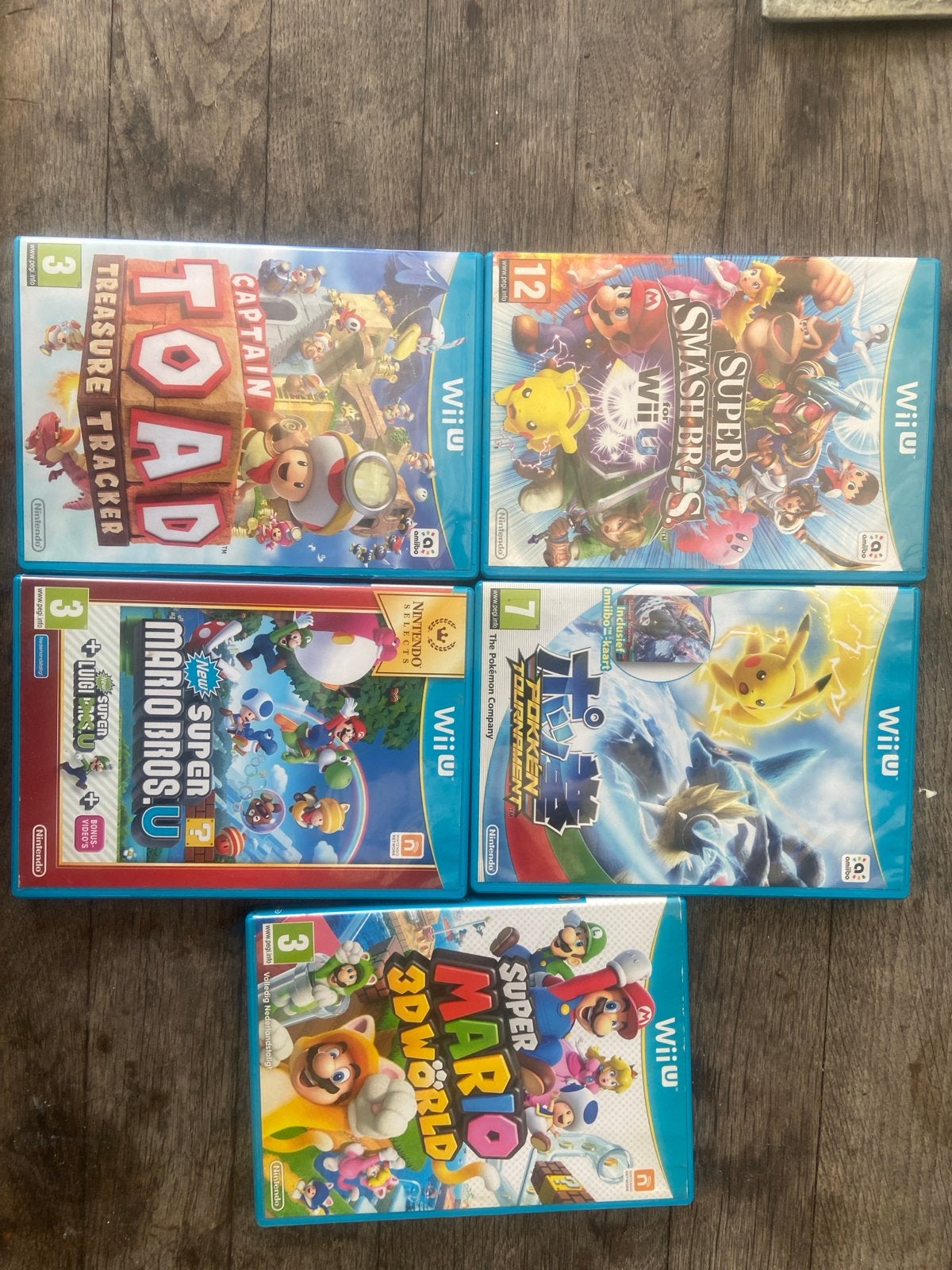 Wii U Games: Super Mario, Captain Toad, Super Smash Bros, Spelcomputers en Games, Games | Nintendo Wii U, Ophalen, Gebruikt, Eén computer