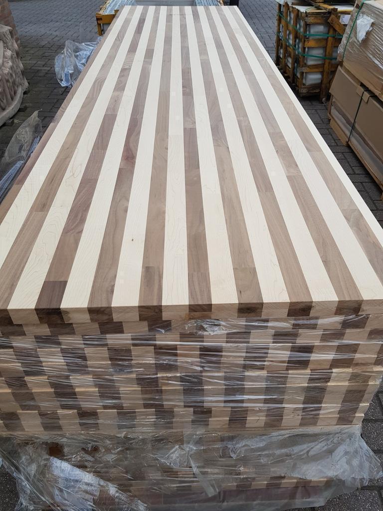 KEUKENBLADEN WERKBLADEN massief Ahorn Noten hout, Ophalen of Verzenden, Nieuw