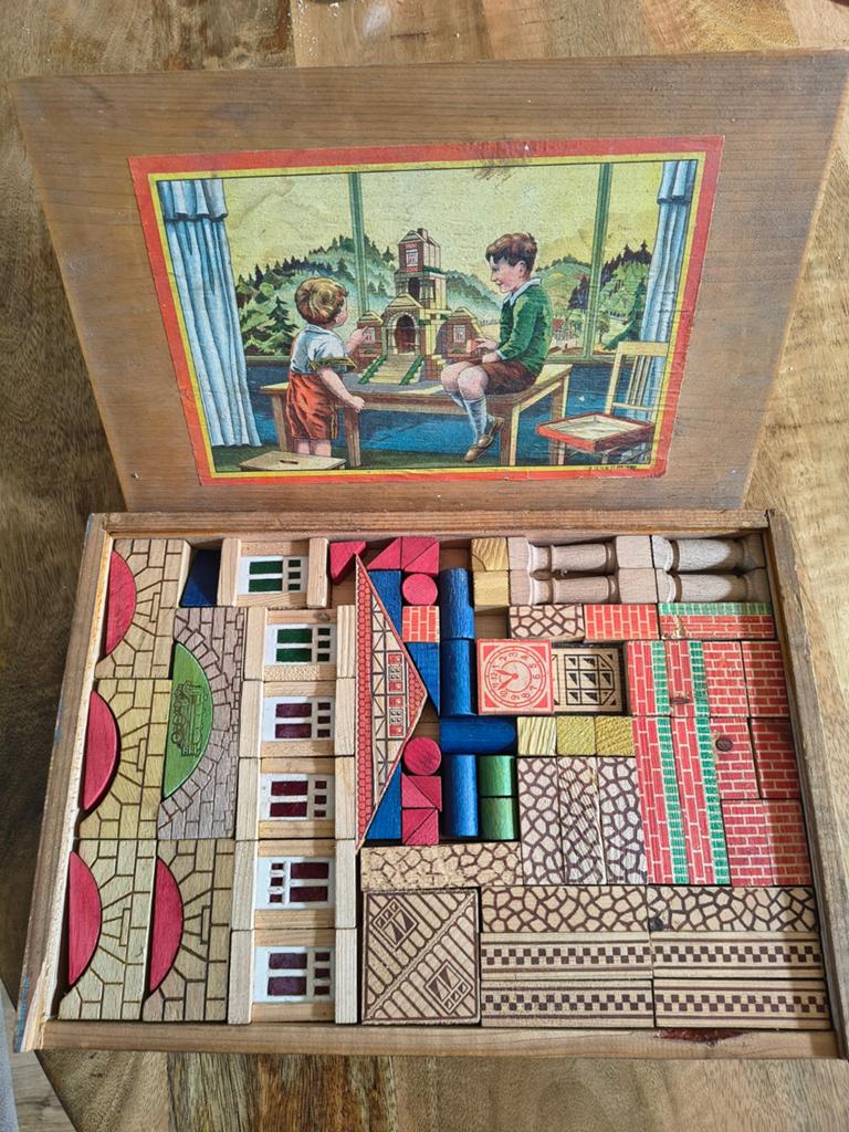 Blokkendoos vintage speelgoed !!, Antiek en Kunst, Ophalen of Verzenden
