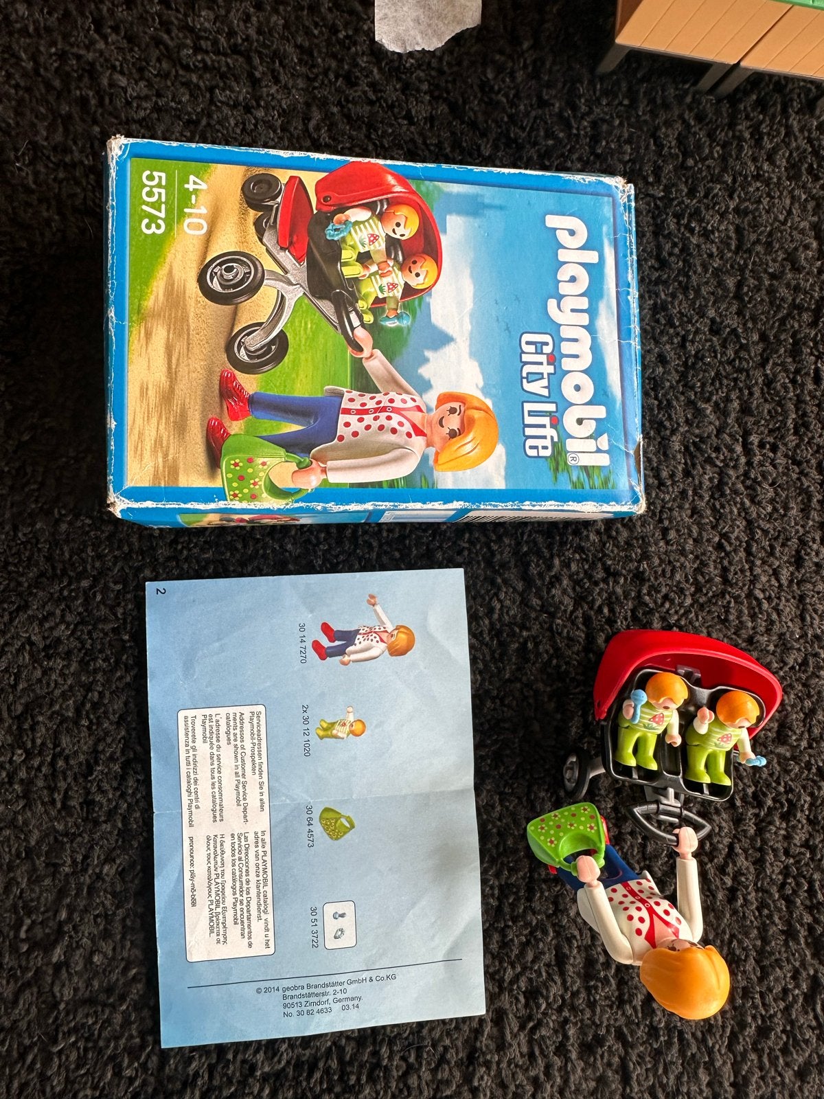 Playmobil City Life Tweelingwagen 5573 met figuren, Complete set, Voertuig, Ophalen of Verzenden, Zo goed als nieuw