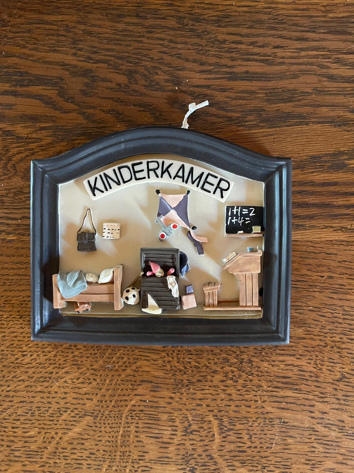 Uniek 3D Naambord / Wandbordje "Kinderkamer " – Vintage Look, Ophalen of Verzenden, Zo goed als nieuw, Minder dan 50 cm, Schilderij