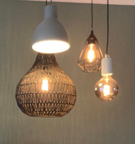 Hanglamp met 4 lampen, dimbaar, Huis en Inrichting, Ophalen, Zo goed als nieuw