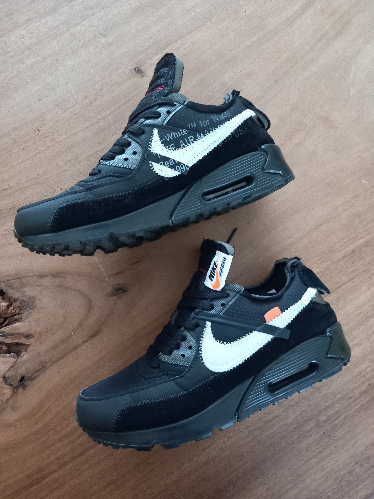 Off-White x Nike Air Max 90 "Black", Kleding | Heren, Schoenen, Nike air max, Zwart, Ophalen of Verzenden, Zo goed als nieuw