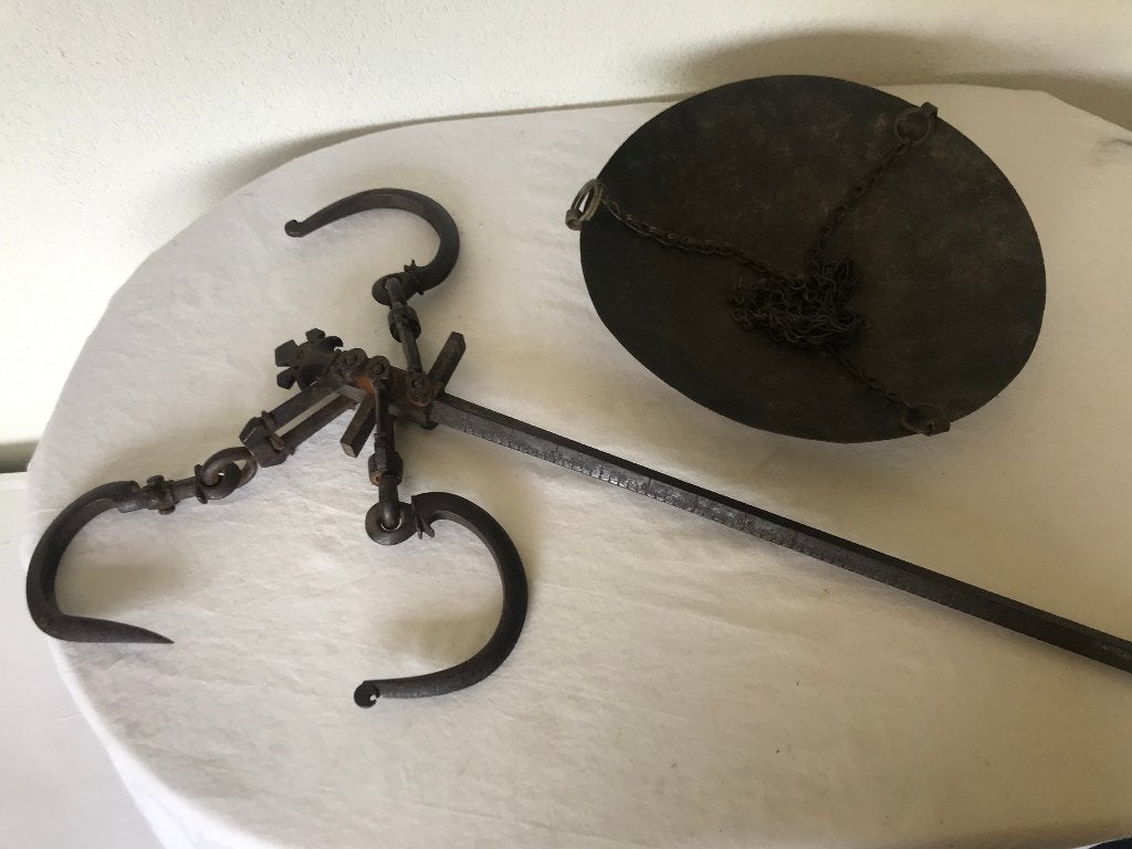 Antieke Oude Weegschaal Bijzonder Oud Balans Maten Gewichten, Antiek en Kunst, Ophalen of Verzenden