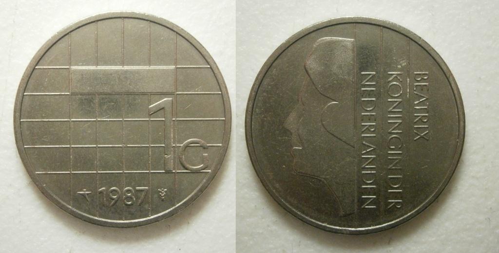 PD02580 Beatrix 1 gulden 1987, Postzegels en Munten, Munten | Nederland, Ophalen of Verzenden, Koningin Beatrix, 1 gulden, Losse munt