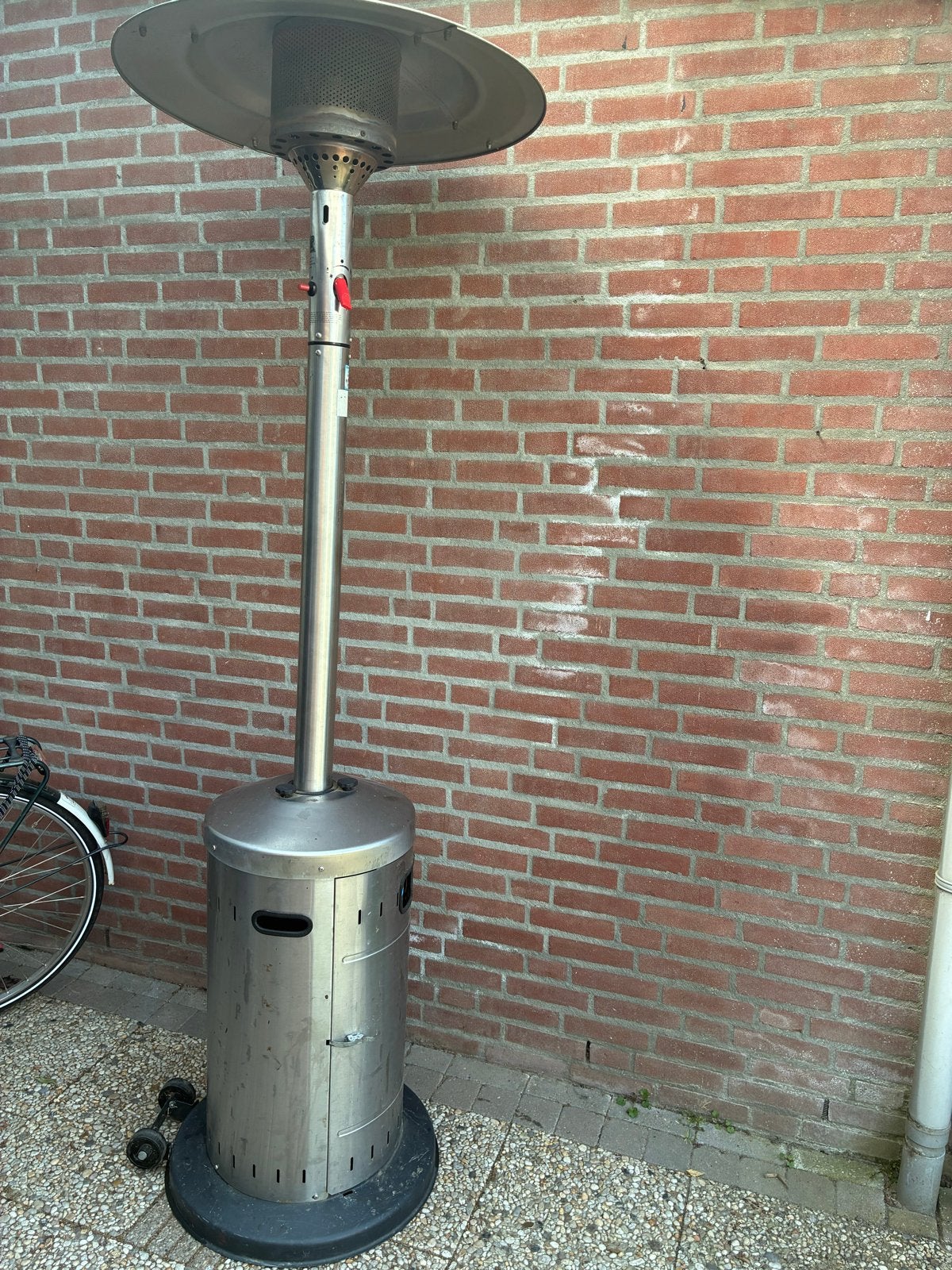 Terrasverwarmer op gas - RVS heater, Ophalen, Gebruikt, Gas, Vloer