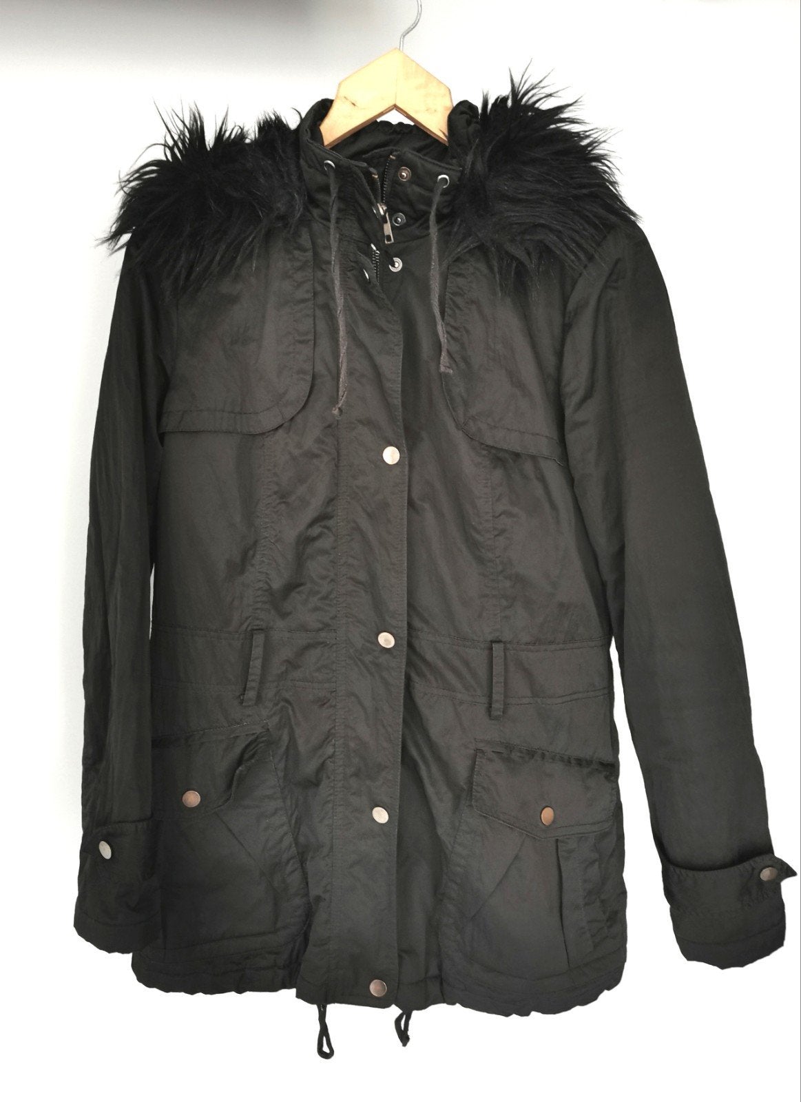 zwarte winterjas met uitneembare voering maat 38, Kleding | Dames, Maat 38/40 (M), Ophalen of Verzenden, Zo goed als nieuw, Yessica