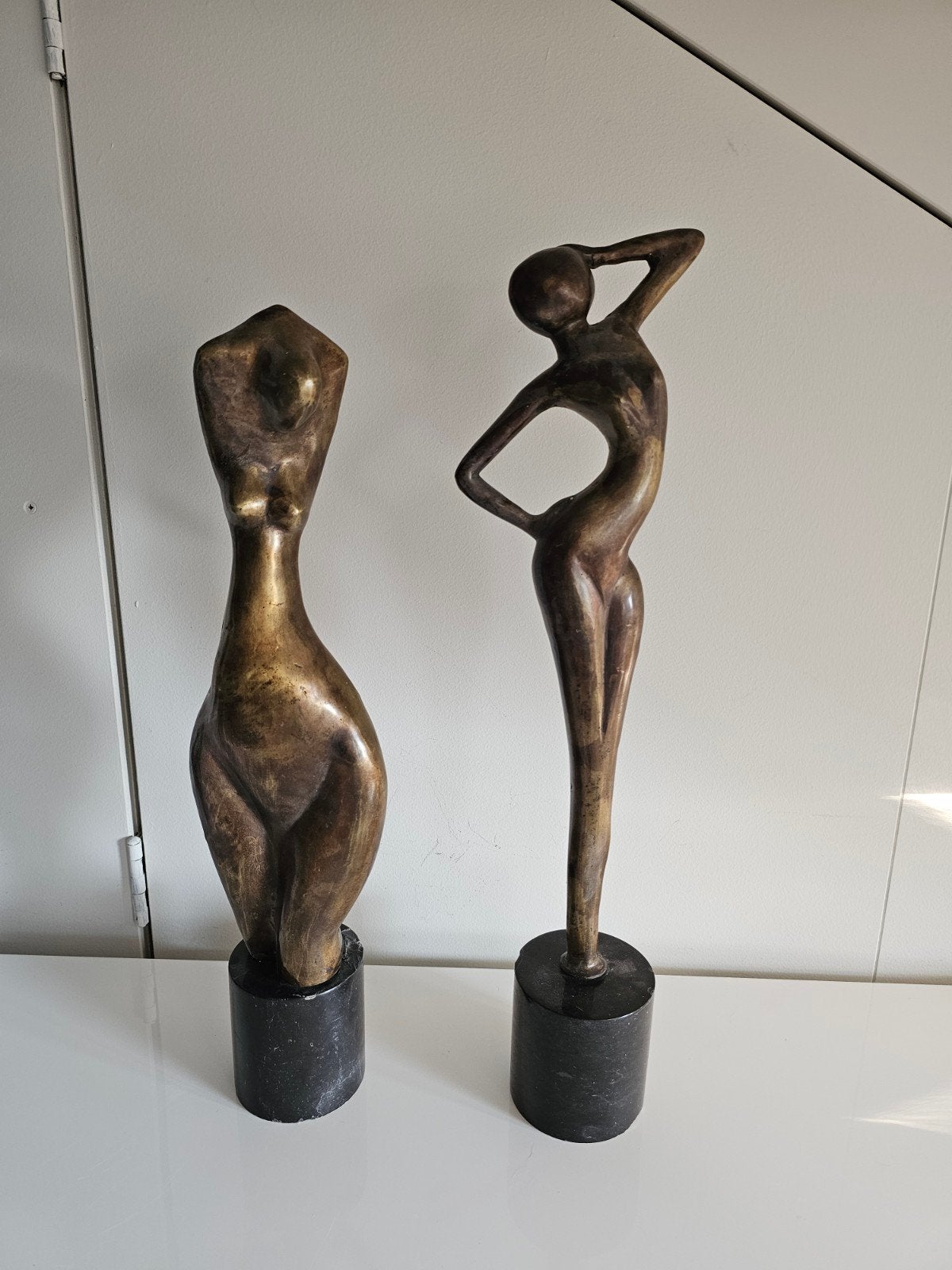 Set van 2 bronzen beelden, 55 cm hoog, Verzenden