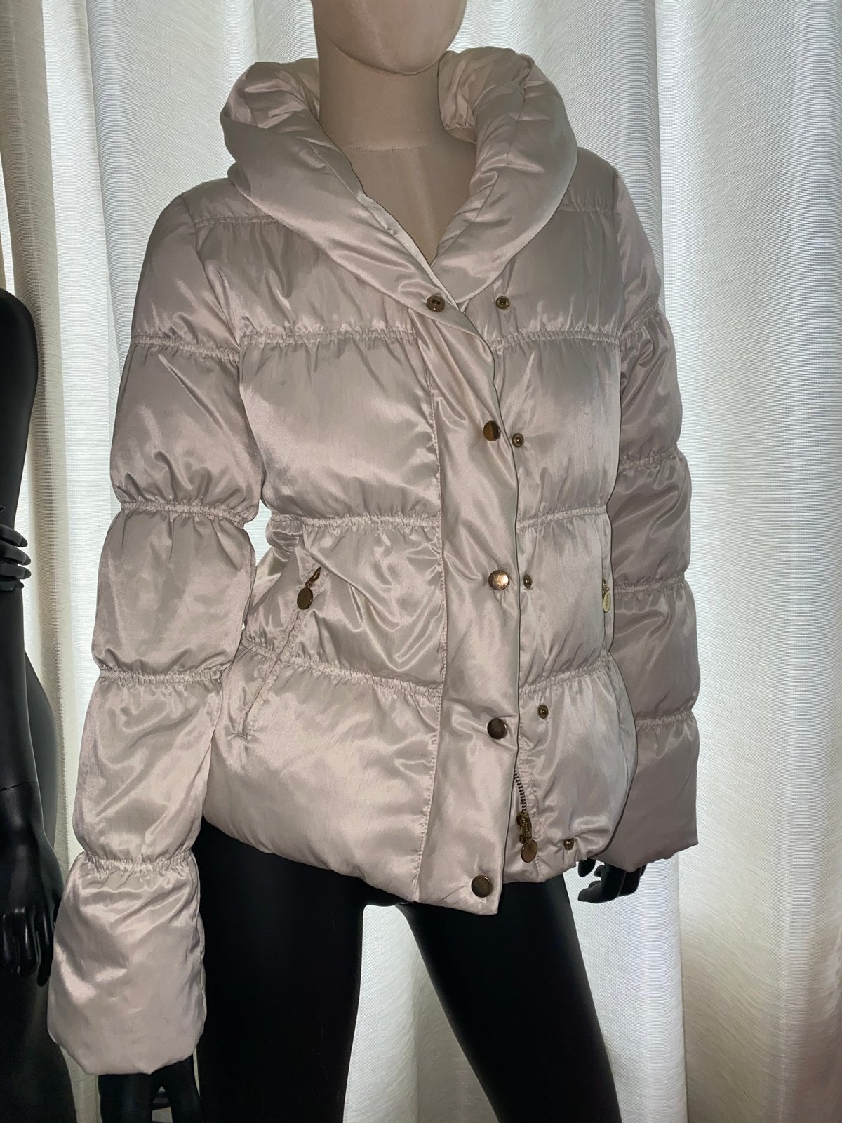 Vila Flash Down Jacket - Crème/Beige - Maat M, Ophalen of Verzenden, Zo goed als nieuw, Maat 38/40 (M), Beige