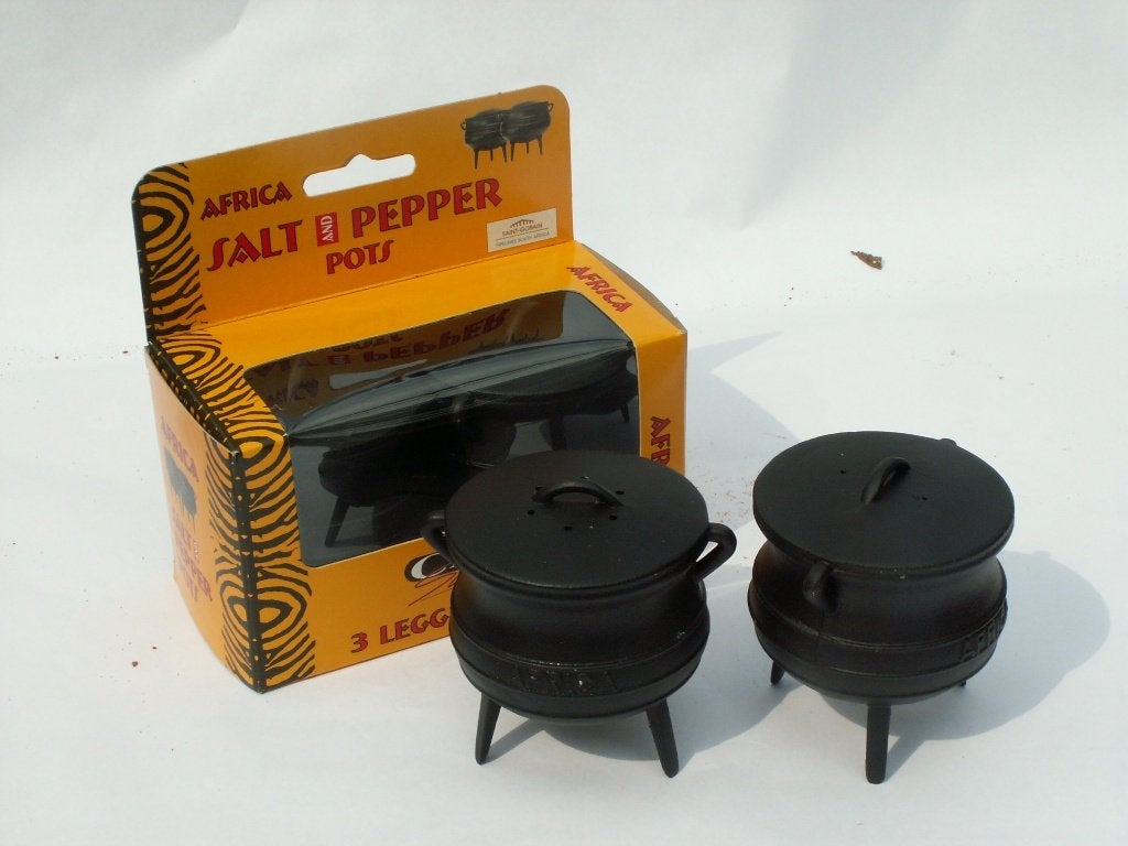 Peper en Zoutstel, Potjie, Afrika, Gietijzer, Overige typen, Nieuw, Ophalen of Verzenden