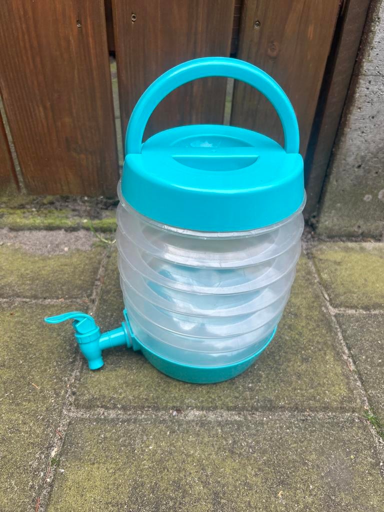 Opvouwbare Watercontainer met Kraan - Ideaal voor Camping, Caravans en Kamperen, Ophalen, Zo goed als nieuw