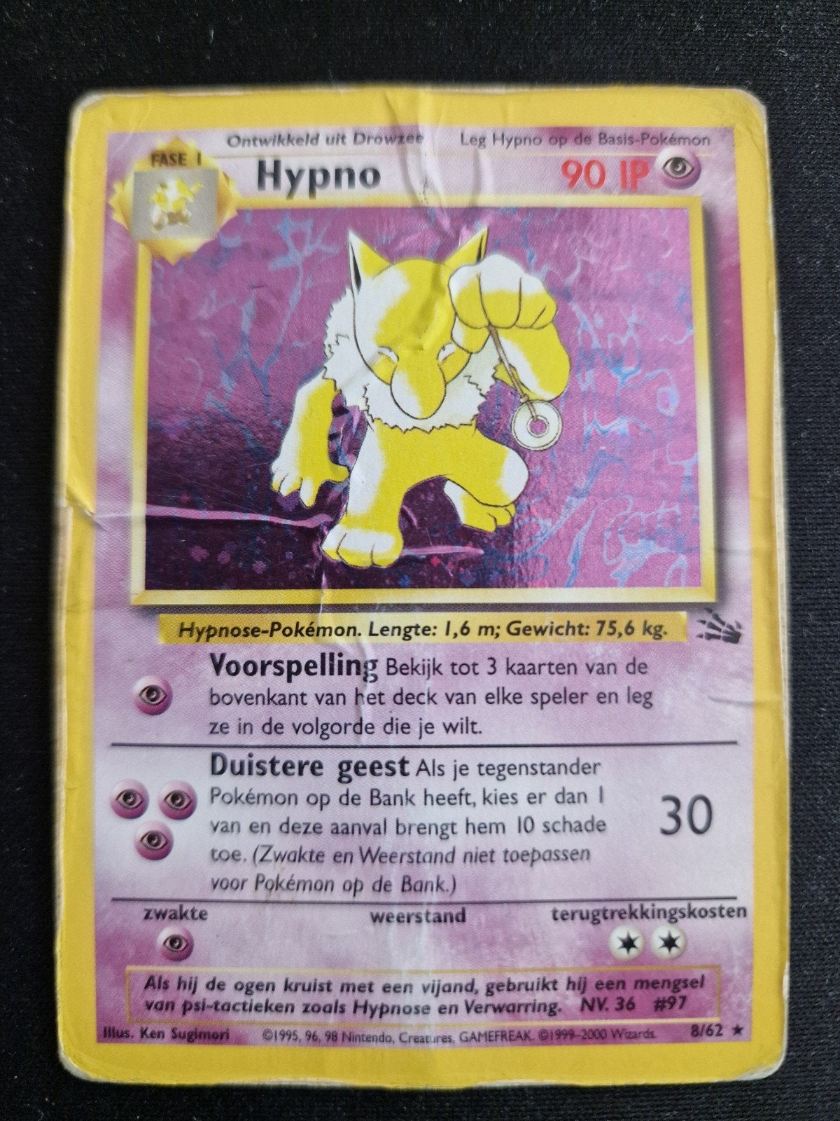 Unlimited Hypno Holo - Nederlands Fossil (Mega rare), Ophalen of Verzenden, Gebruikt