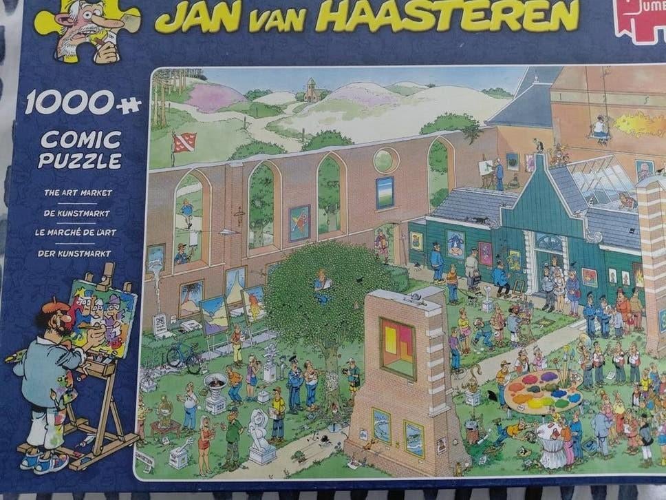 Jan van Haasteren De Kunstmarkt, Ophalen of Verzenden, 500 t/m 1500 stukjes, Zo goed als nieuw