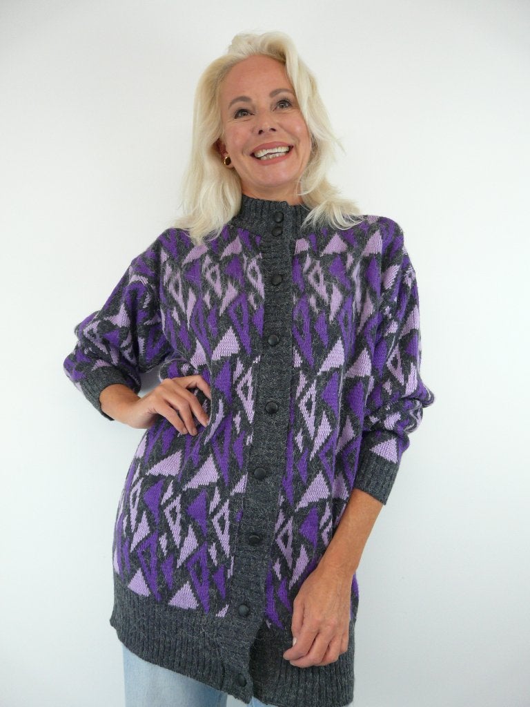 *Abfab Vintage Warm Vest uit Engeland M/L*, Miss Sparks, Paars, Maat 42/44 (L), Ophalen of Verzenden