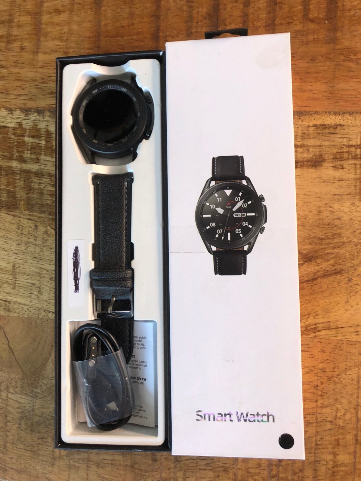 Smartwatch met hartslagmeter en stappenteller, Afstand, Zwart, Nieuw, Ophalen of Verzenden