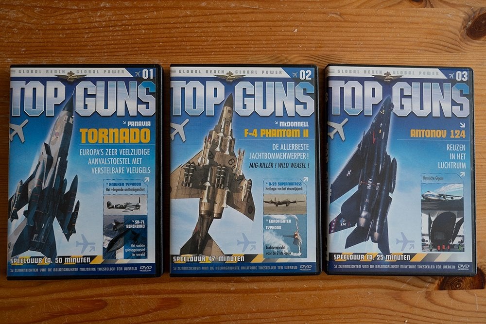 3 Dvd's Top Guns documentaires, Oorlog of Misdaad, Nederlands, Ophalen of Verzenden, Zo goed als nieuw
