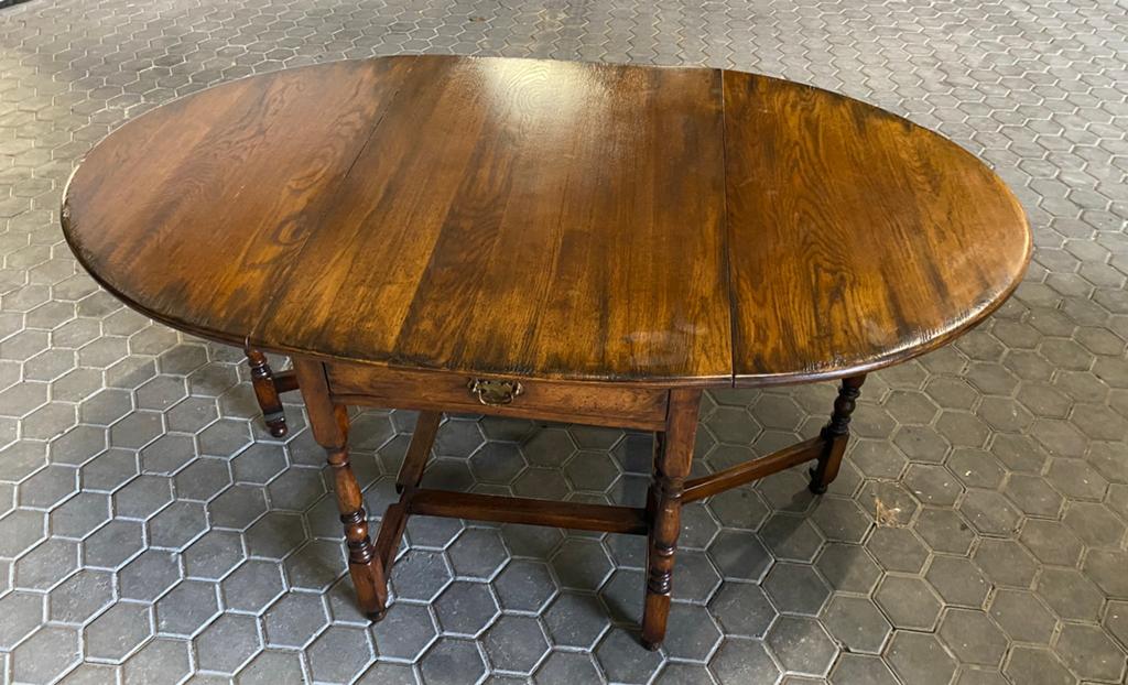 Antieke gatelegtafel hangoottafel eiken 18e eeuw., Ophalen