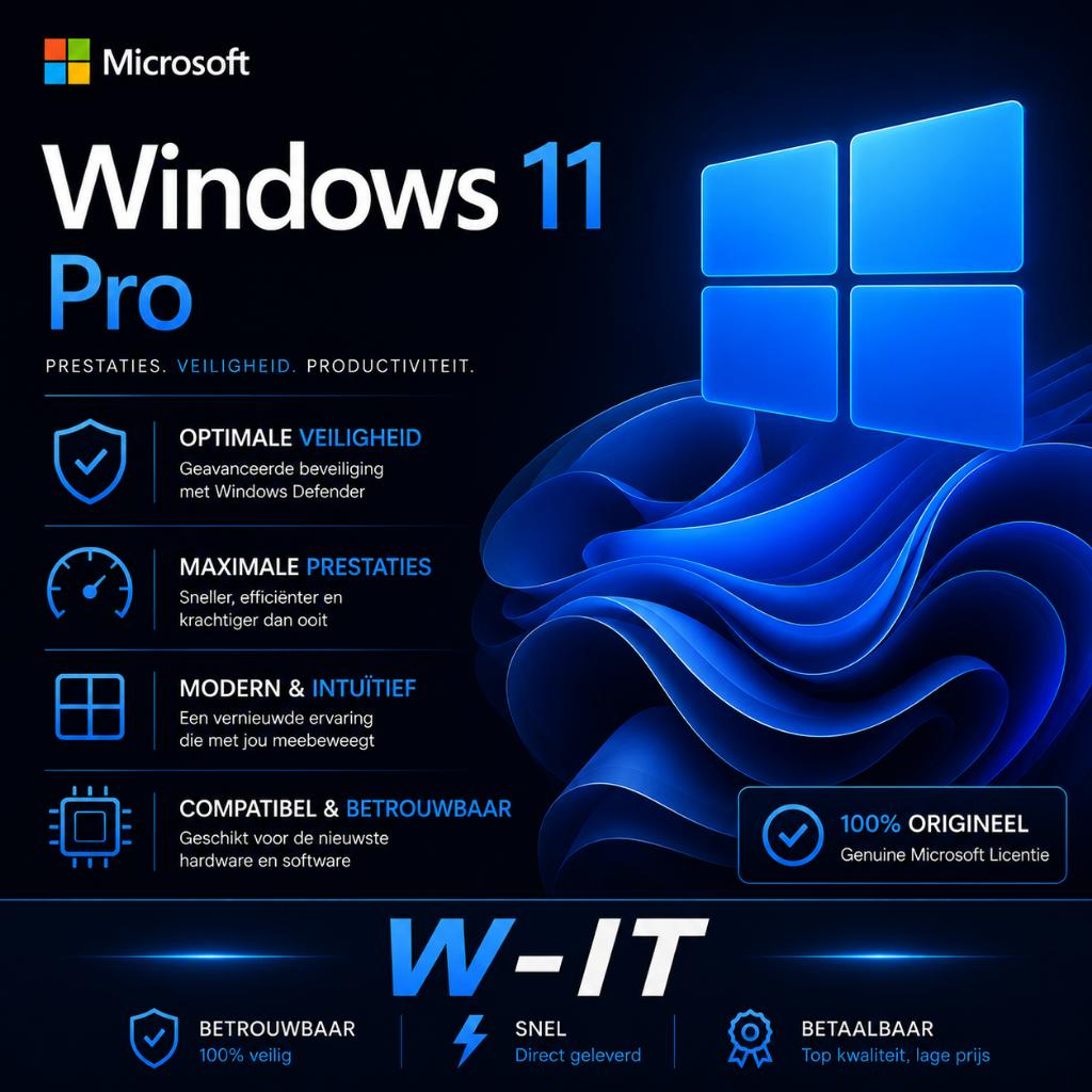 Windows 11 Pro | Licentie | Direct Geleverd, Computers en Software, Besturingssoftware, Ophalen of Verzenden, Windows