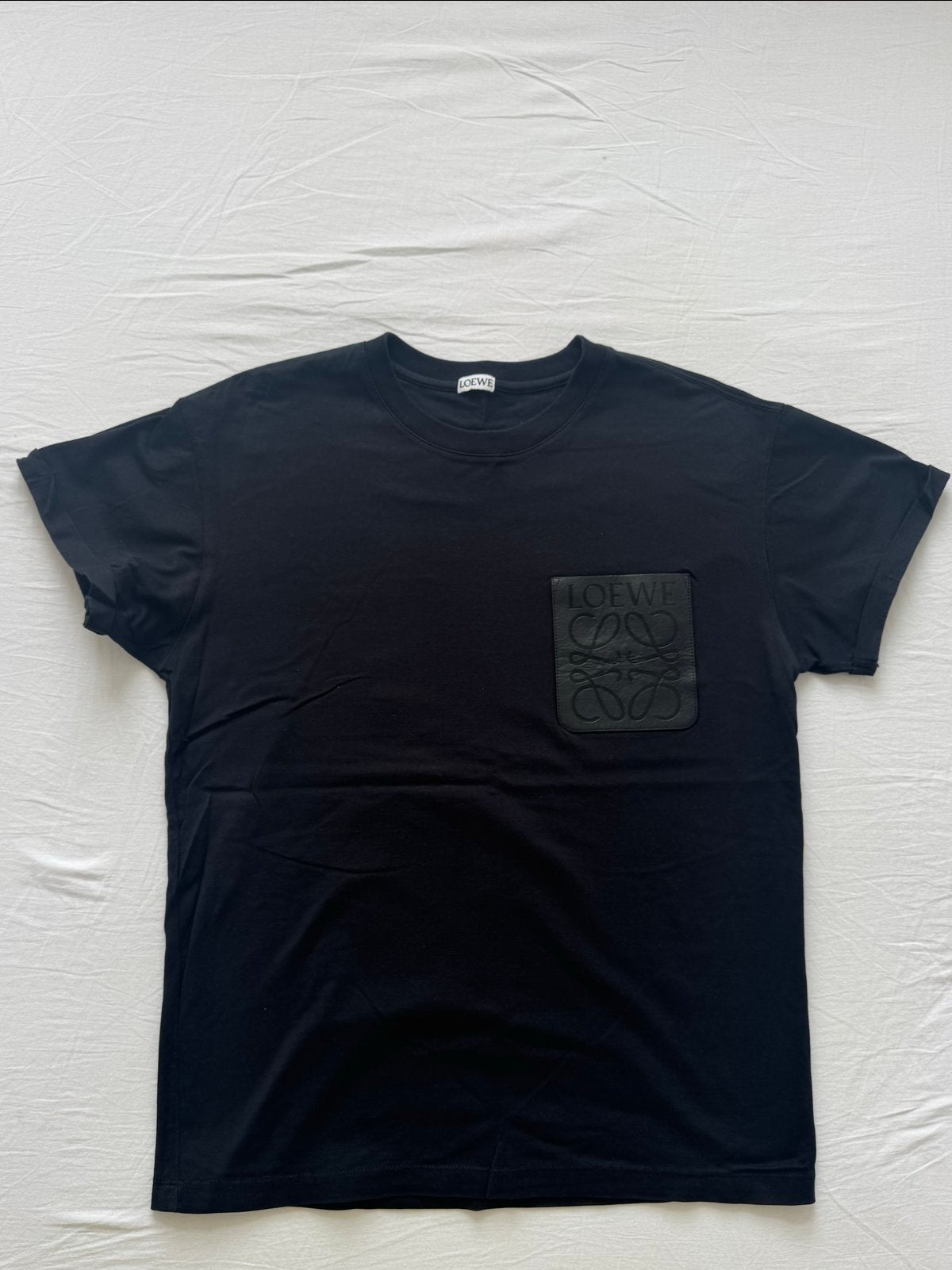 Loewe T-shirt met Anagram en logo op de rug maat S, Kleding | Heren, Ophalen of Verzenden, Gedragen, Maat 46 (S) of kleiner, Zwart