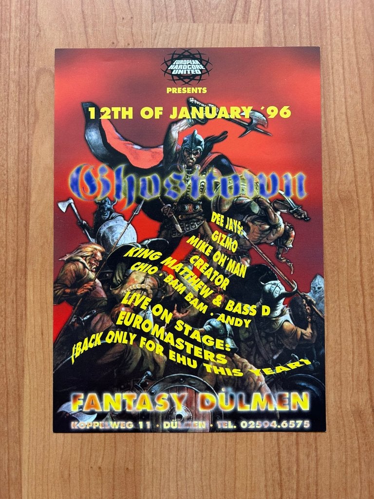 House flyer - (EHU) Ghosttown, Fantasy Dülmen, Duitsland, Ophalen, Rechthoekig Staand, A4 of kleiner, Zo goed als nieuw